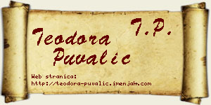 Teodora Puvalić vizit kartica
